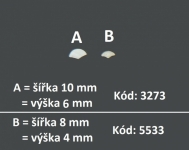 veteráni - náhradní díly - Bílý klínek(10mm) čelního, bočního a zadního skla Škoda 1200,1202