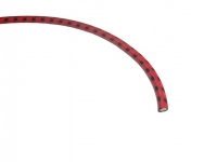 veteráni - náhradní díly - Opředený svíčkový kabel - červeno/černý