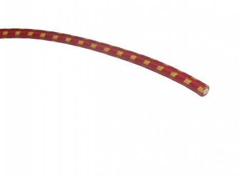 veteráni - náhradní díly - Opředený svíčkový kabel - červeno/žlutý