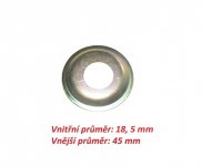 veteráni - náhradní díly - Miska gumové vložky horního ramene (vnitřní)