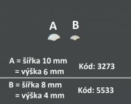veteráni - náhradní díly - Bílý klínek (8 mm) čelního, zadního a bočního skla