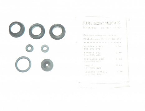 veteráni - náhradní díly - Sada gumiček hlavního brzdového válce pr. 22 mm